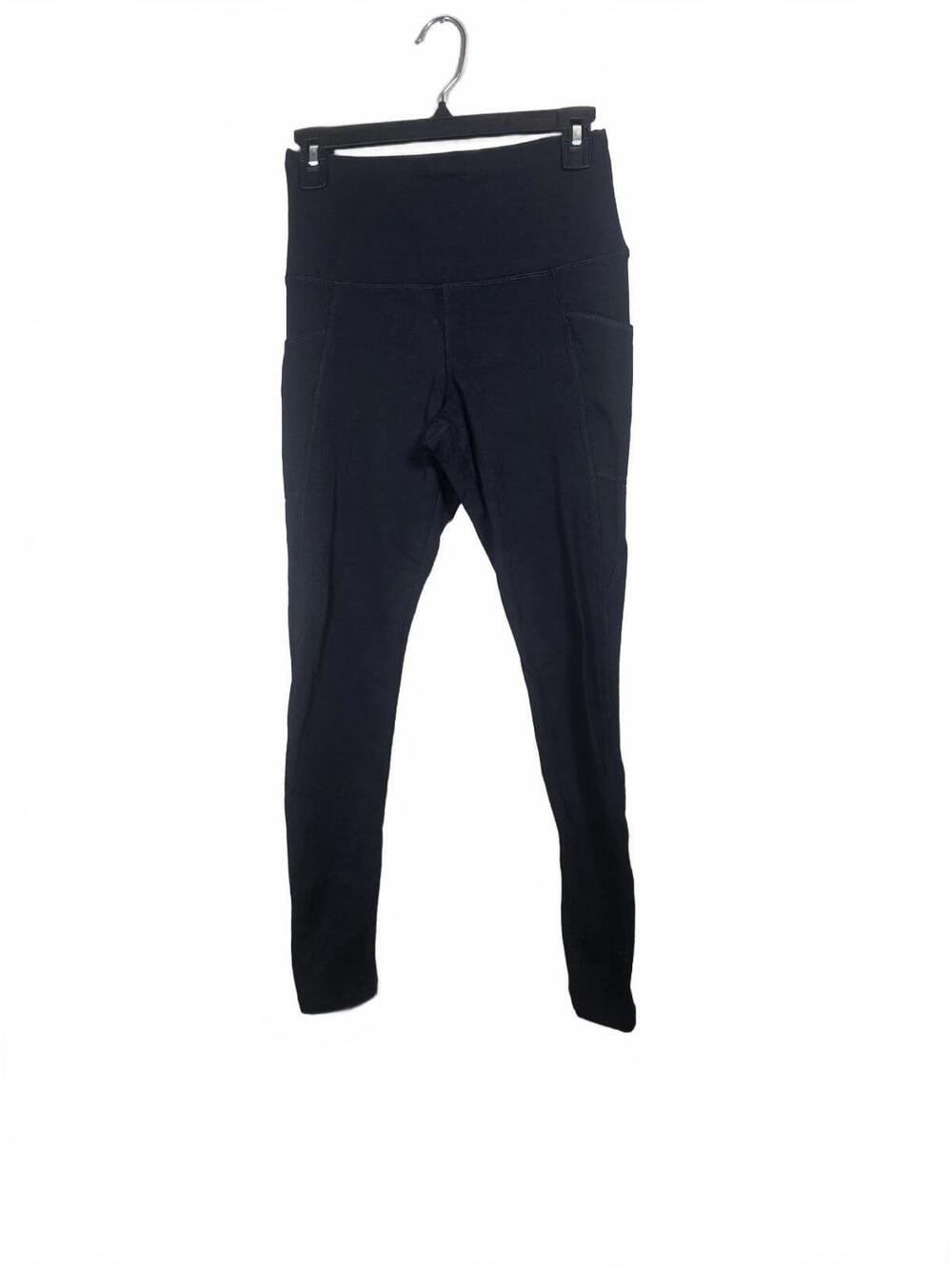 Jockey Womens Cotton Stretch Basic Ankle Side Pocket Legging Deep Black Small US